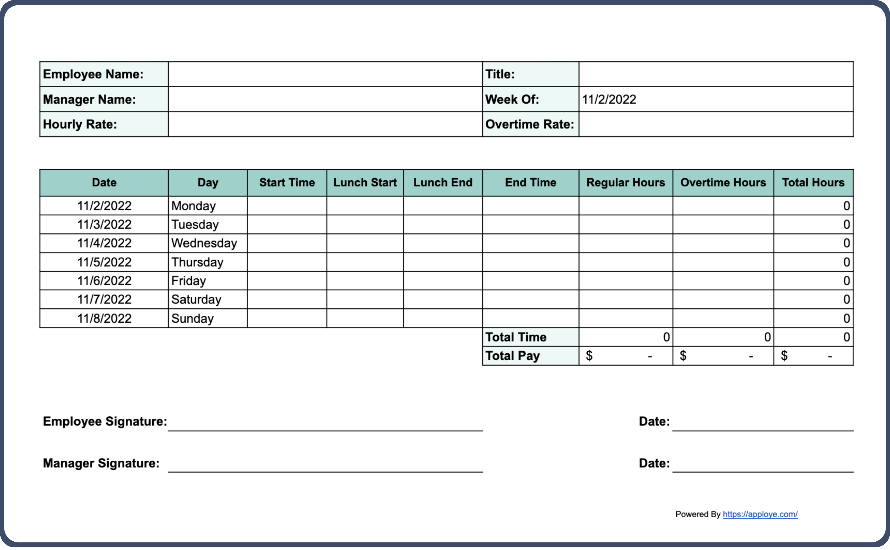 weekly-employee-timesheet-template-excel-with-lunch-breaks-and-etsy