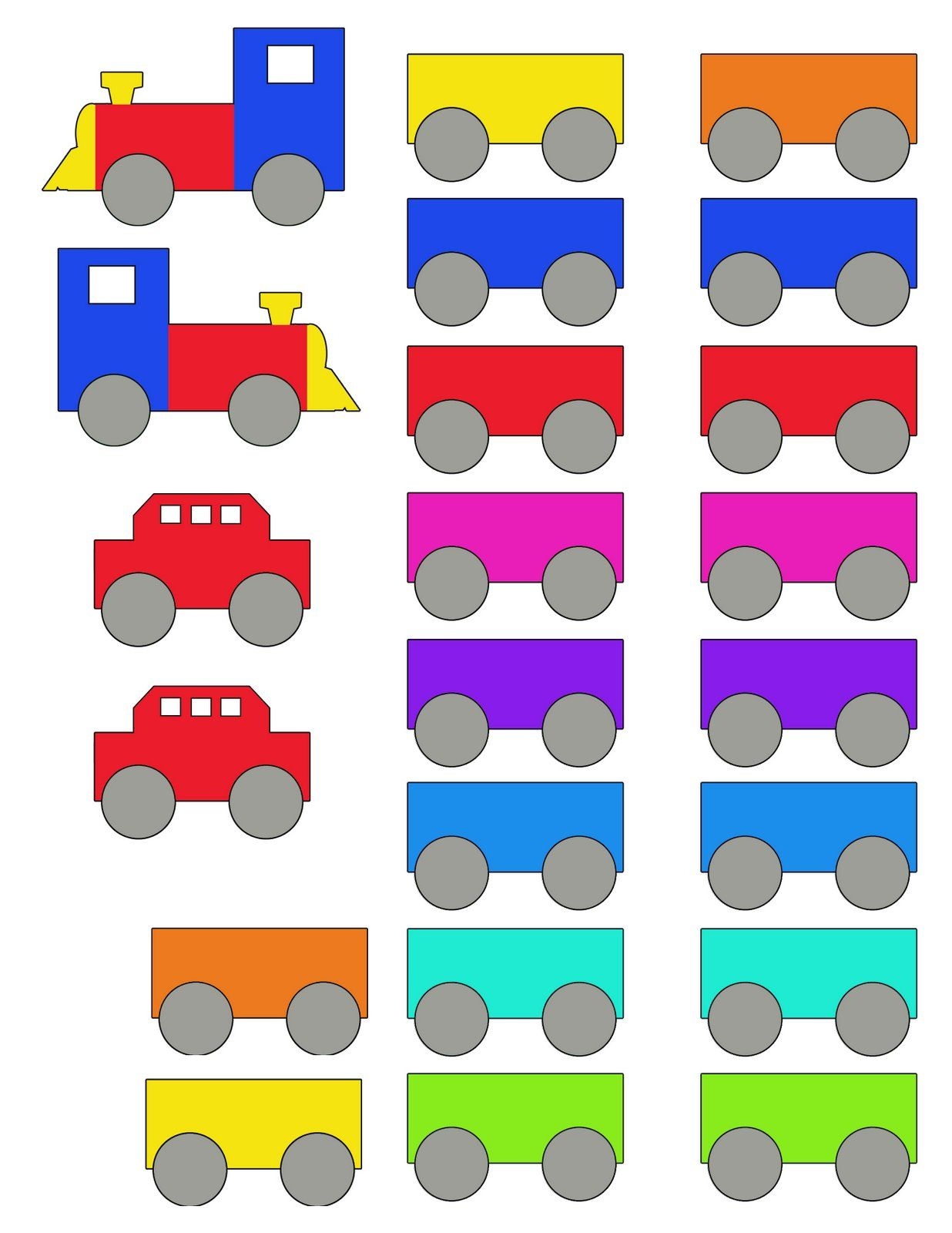 Free Printable Train Crafts Transportation Preschool Train Activities
