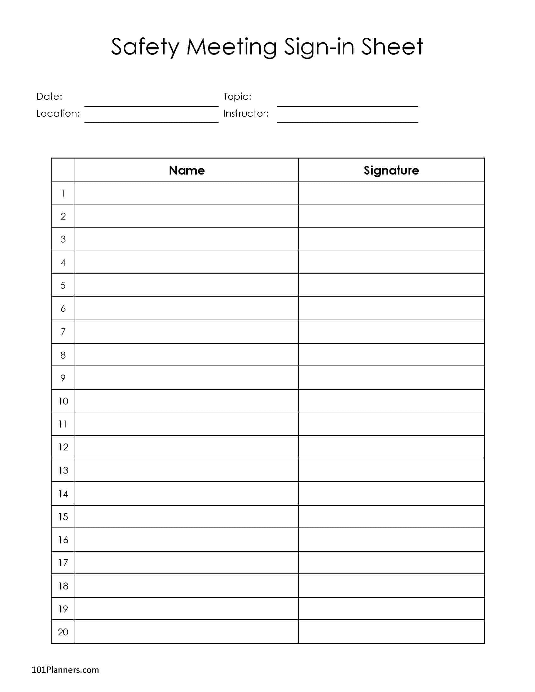 FREE Sign Up Sheet Sign In Sheet Instant Download