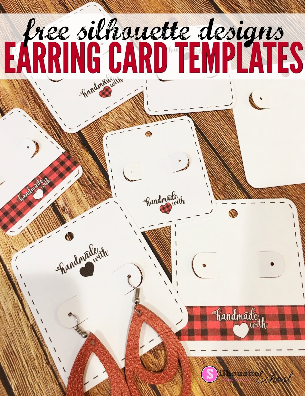 Free Silhouette Earring Card Templates Set Of 8 Silhouette School