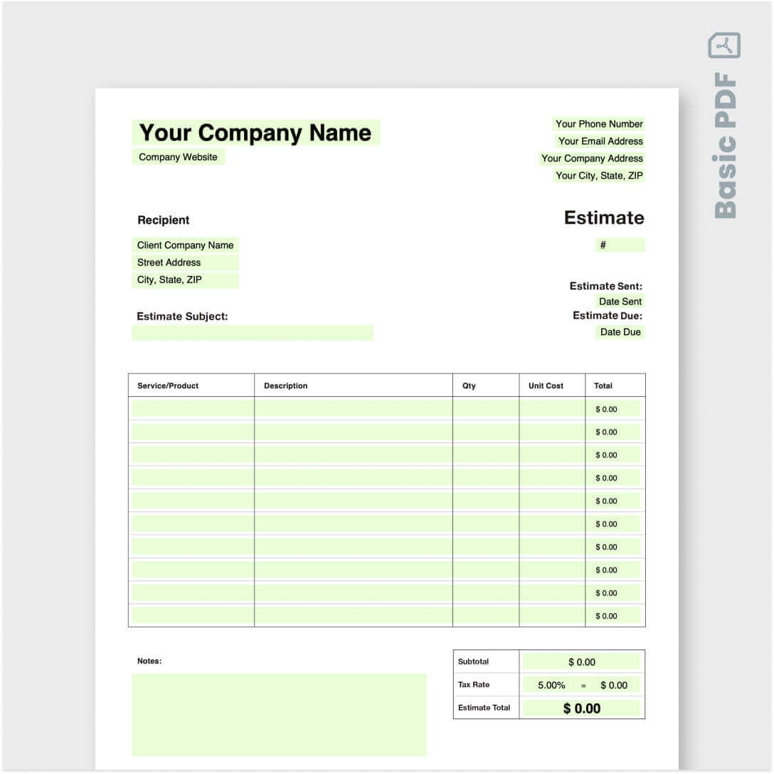 Free Tree Trimming Estimate Template Customize Download Jobber