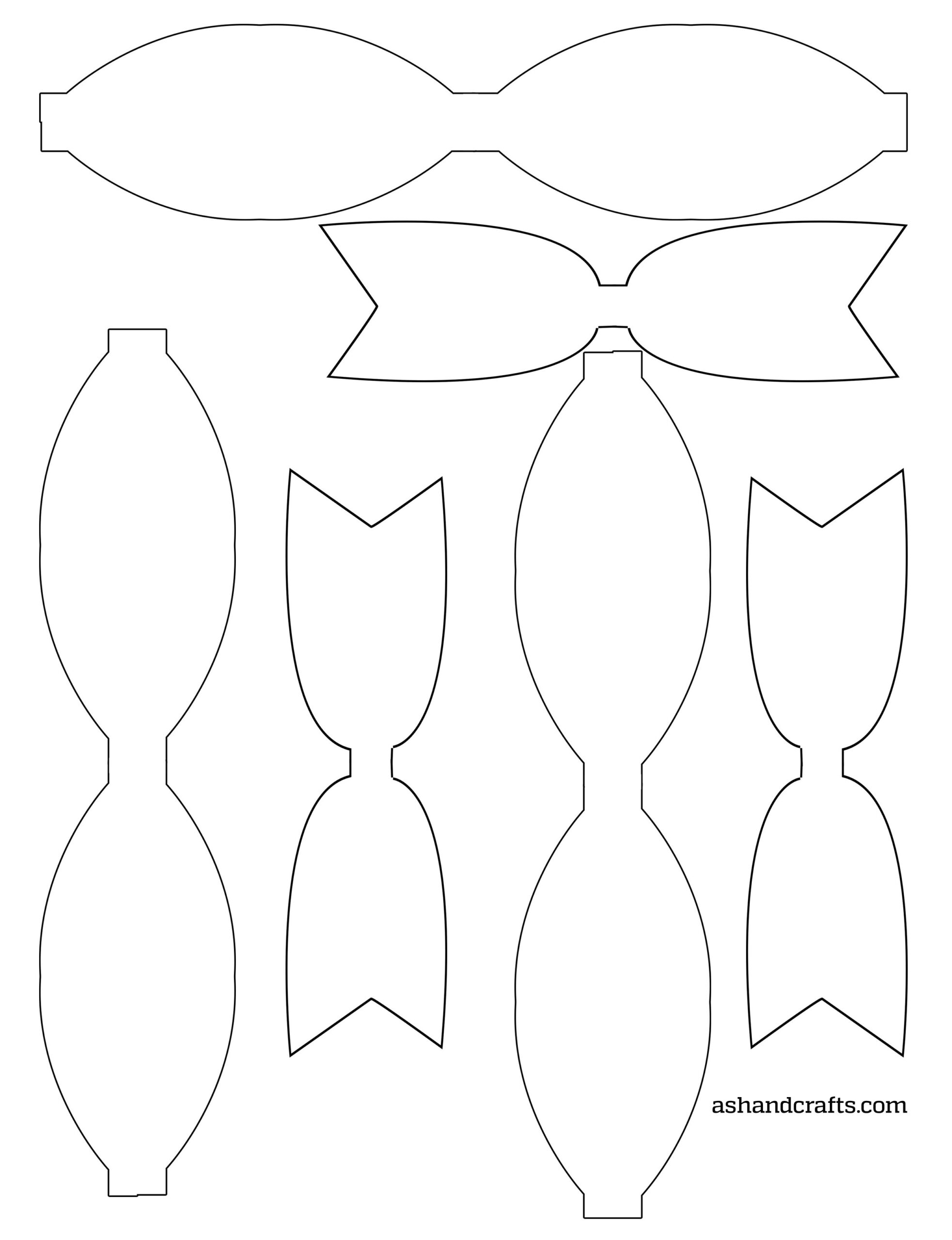Cut Out Printable Bow Template - Printables Template Free
