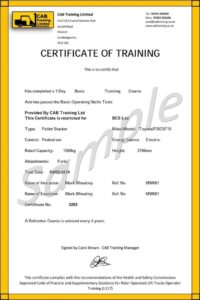 Fresh Forklift Certification Card Template Certificate Templates Card Templates Free Training Certificate