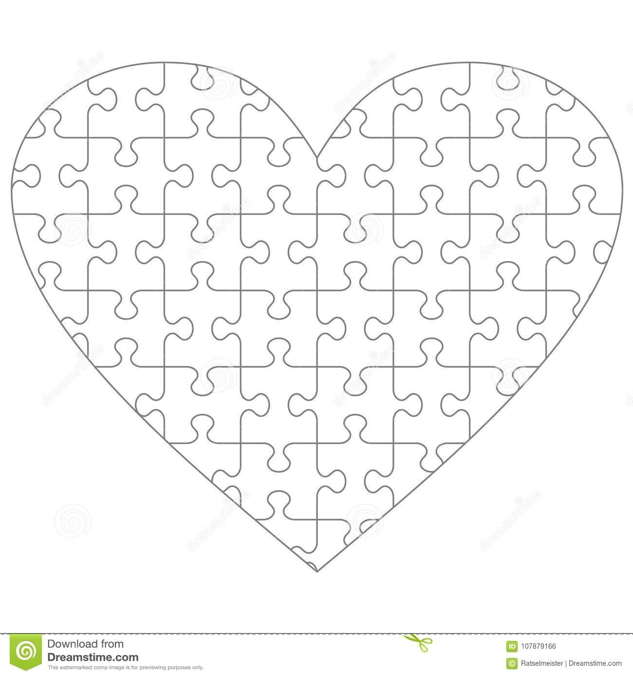 Heart Puzzle Template Stock Illustrations 5 731 Heart Puzzle Template Stock Illustrations Vectors Clipart Dreamstime
