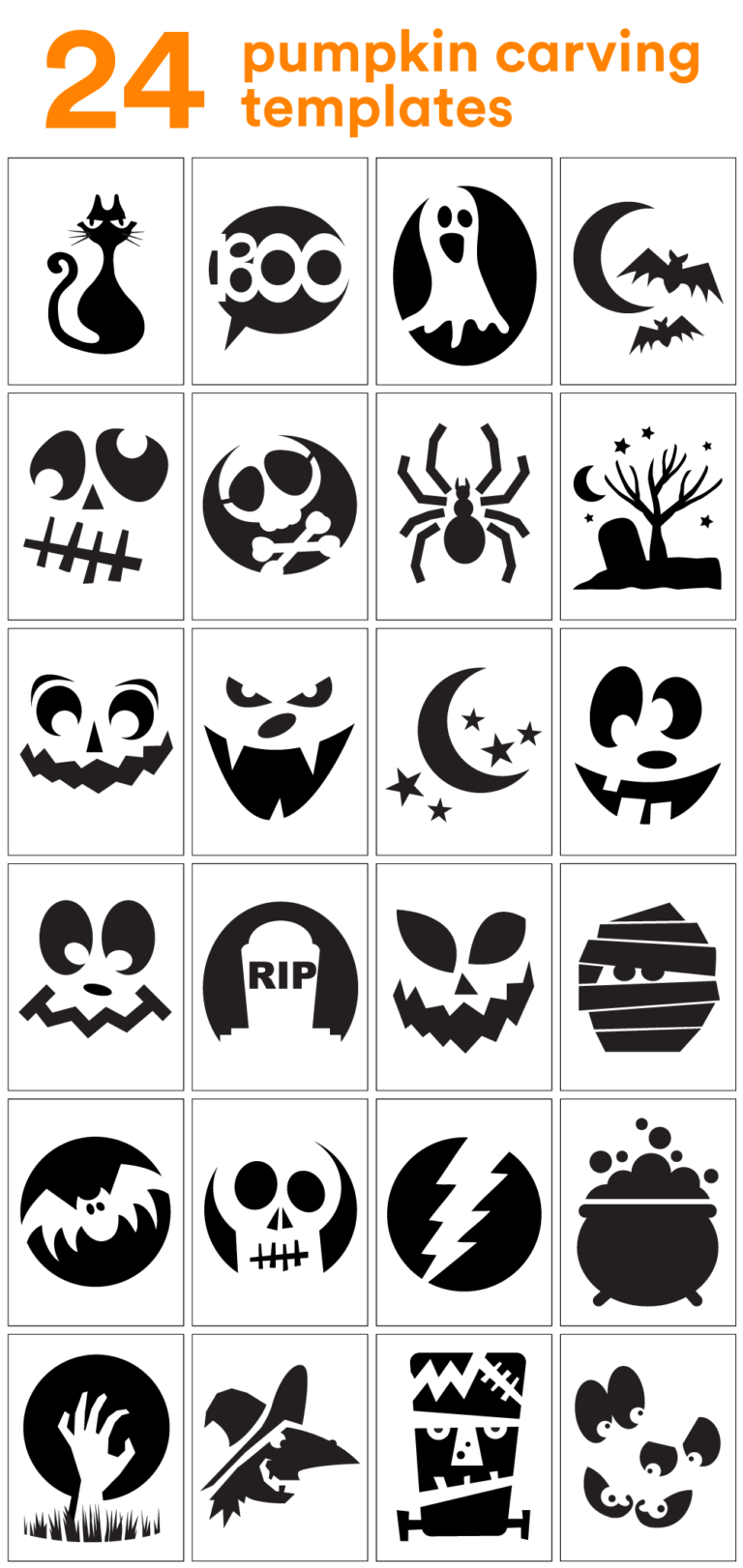 Free Pumpkin Carving Templates Printable - Printables Template Free