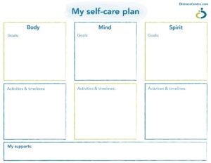 How To Create Your Own Personalized Self care Plan step by step Guide With A Template Distress Centre Calgary