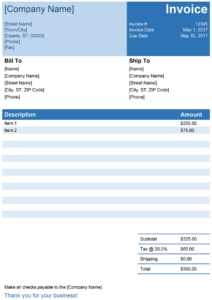 Invoice Template For Word Free Simple Invoice