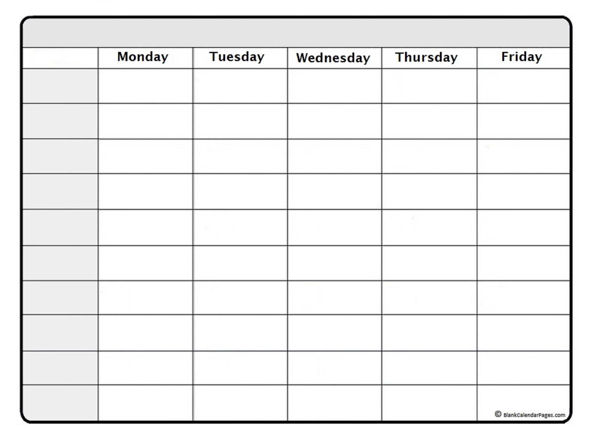 Free Printable Weekly Calendar Templates