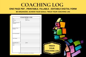 Life Coach Log Life Coaching Session Template Life Coaching Etsy de