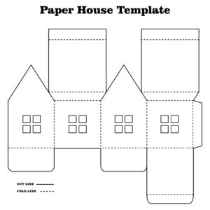 Paper House Printable Craft Templates Paper House Template House Template Printable Craft Templates