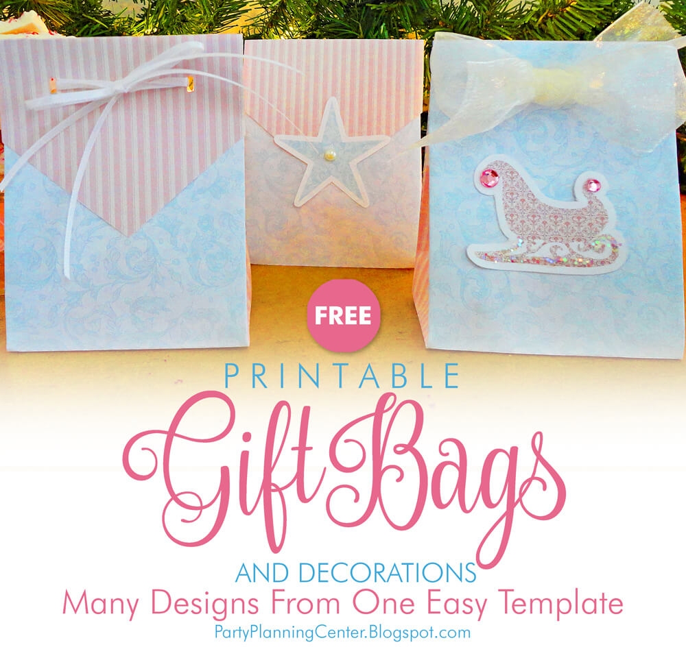 Free Printable Christmas Gift Bags Templates Printables Template Free