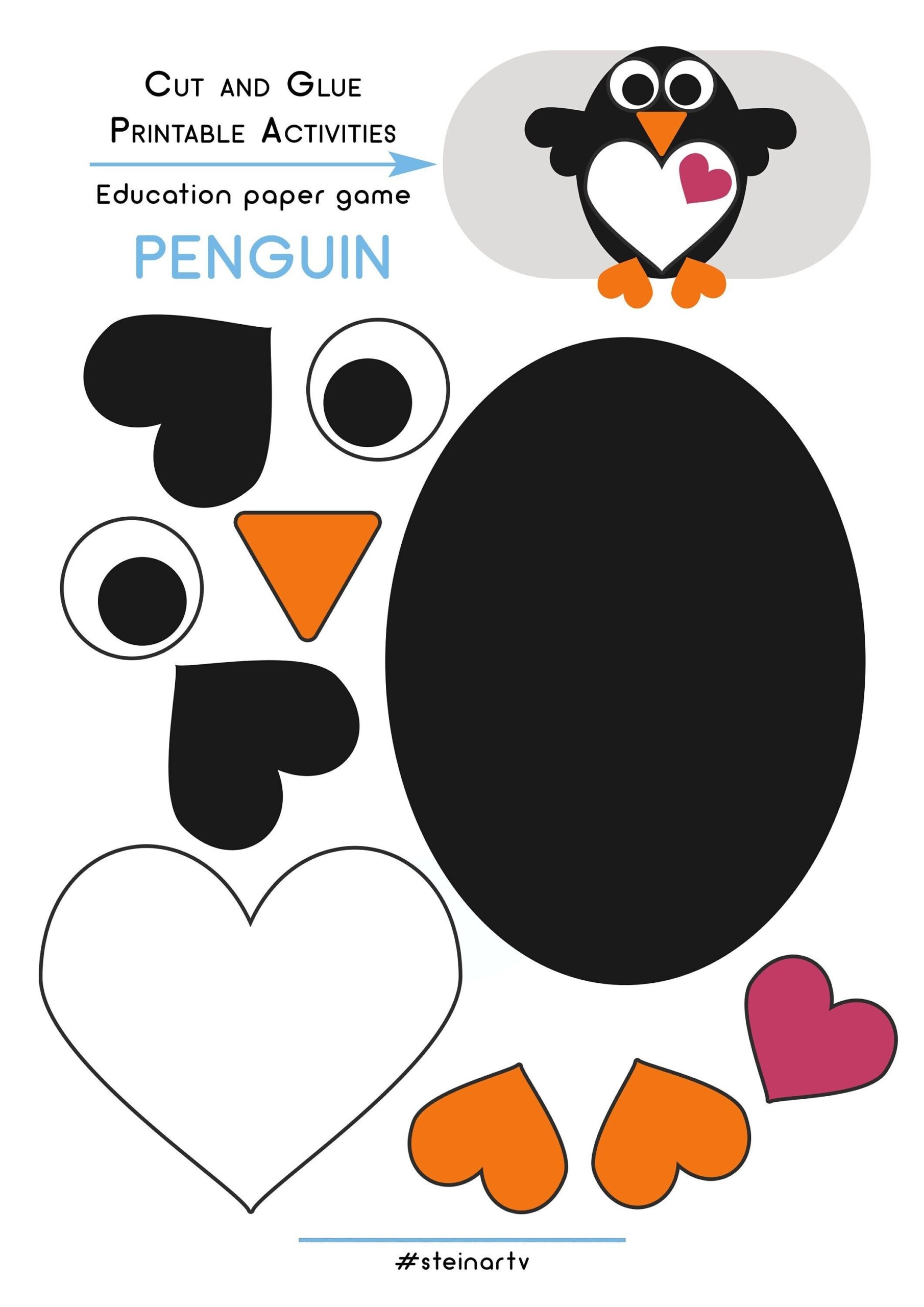 Printable Cut Out Penguin Template