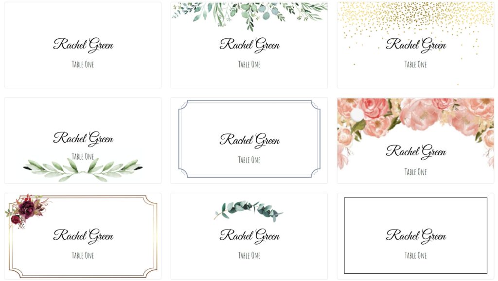 Printable Blank Place Card Template Printables Template Free Printable Blank Place Card Template Printables Template Free