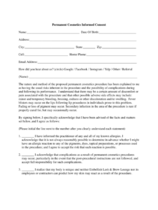 Pmu Consent Form Fill Out Sign Online DocHub