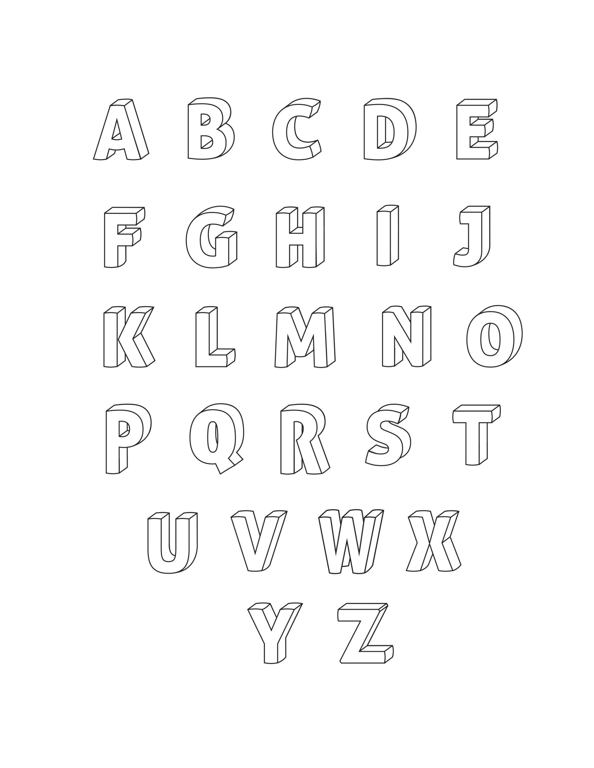 Printable 3D Bubble Letters Alphabet Freebie Finding Mom