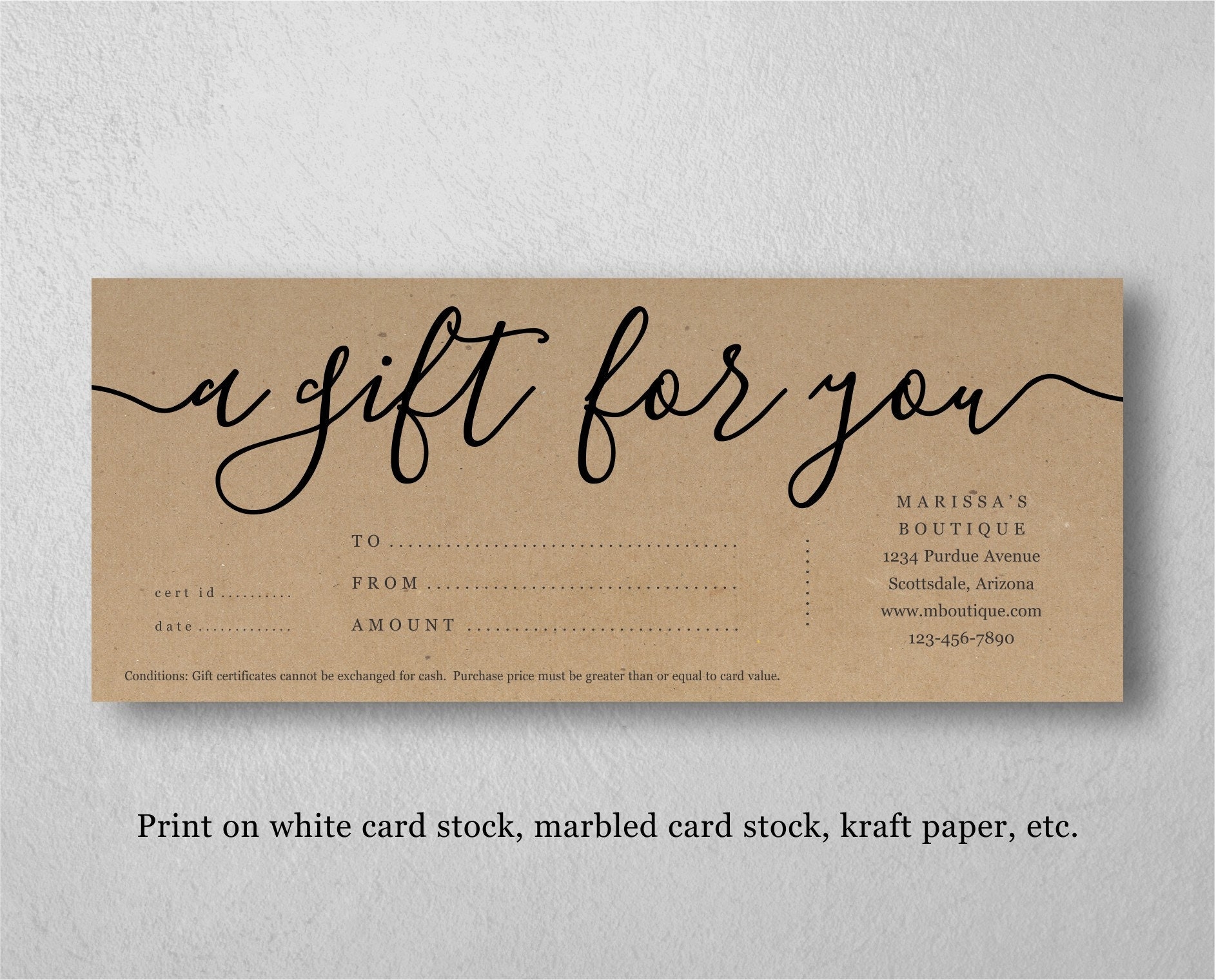 Gift Certificate Template Printable Free