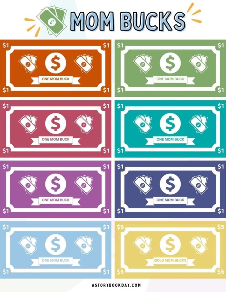 Free Printable Mom Bucks Template Printables Template Free