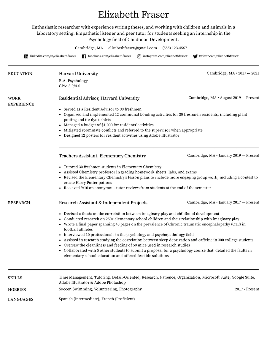 Printable Resume Templates Formats For 2022 Easy Resume