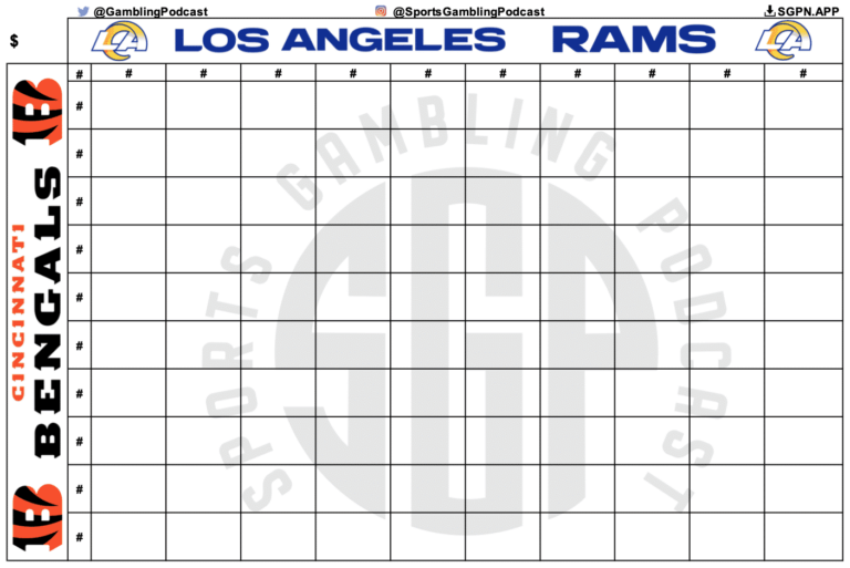 Printable Super Bowl Square Template Printables Template Free