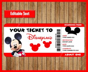 Printable Ticket To Disneyland Surprise Trip Birthday Gift Etsy sterreich