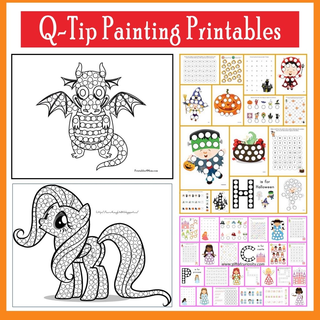 Printable Q Tip Painting Templates