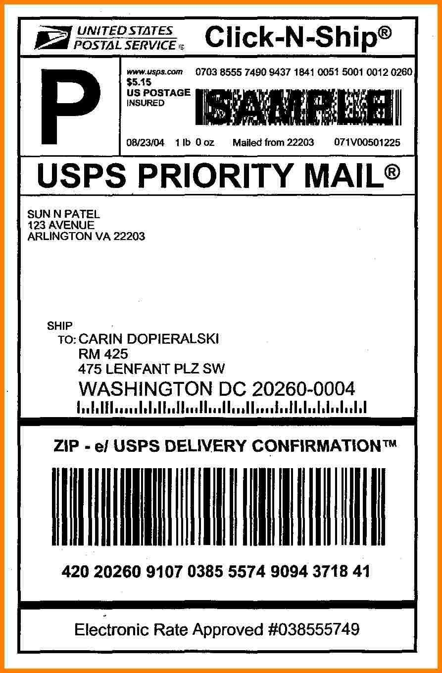 Shipping Label Template Free 6 Usps Shipping Label Template Label Templates Labels Printables Free Templates Printable Label Templates