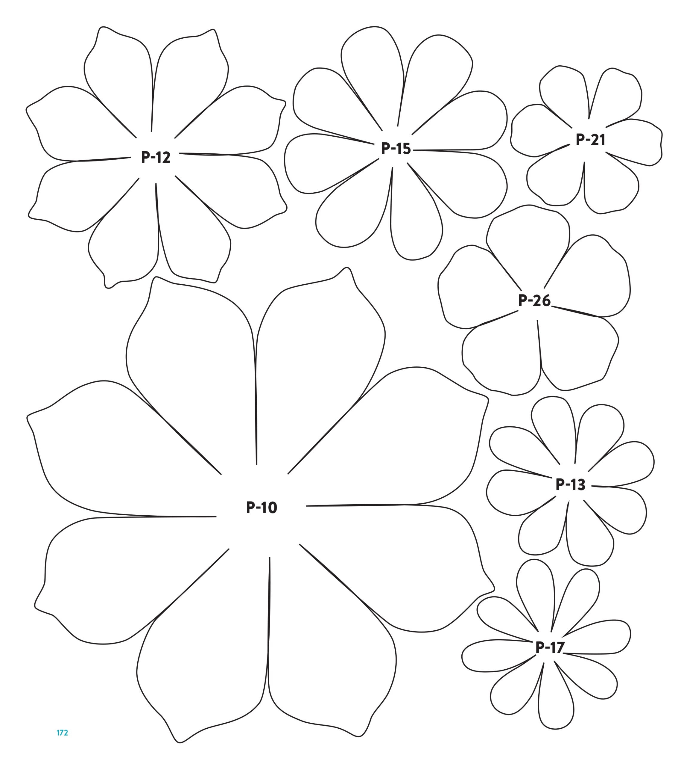 Printable Free Paper Flower Petal Templates
