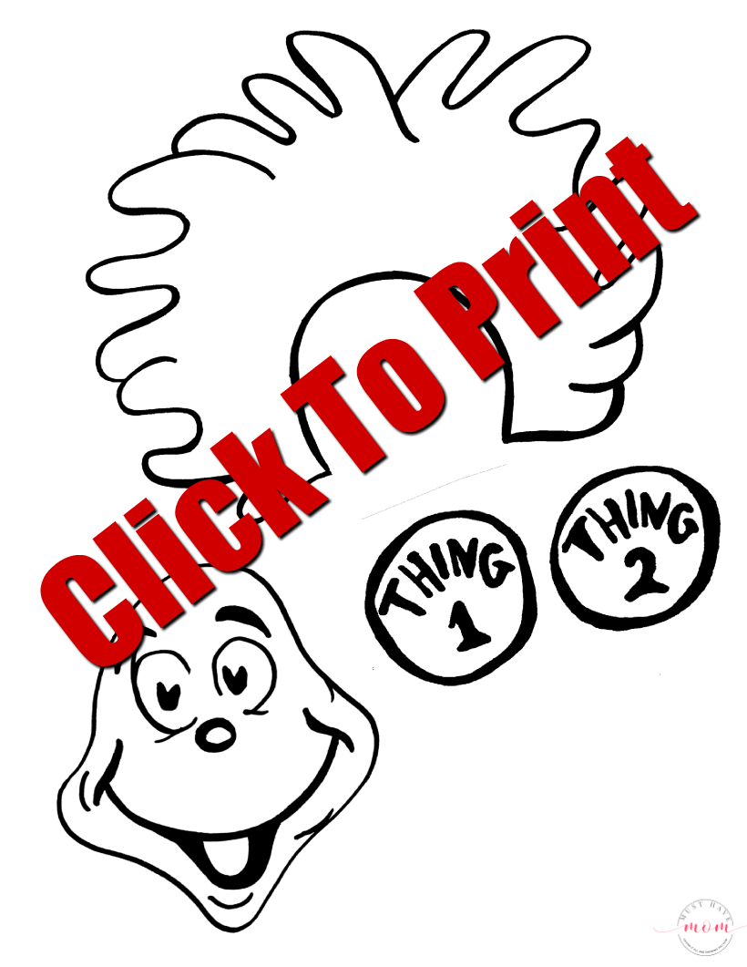 Thing 1 And Thing 2 Puppets Dr Seuss Crafts With Free Printable Templates Fun Cat In The Hat Craft Dr Seuss Preschool Crafts Seuss Crafts Dr Seuss Crafts