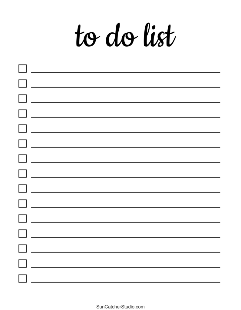 Printable To Do List Template - Printables Template Free