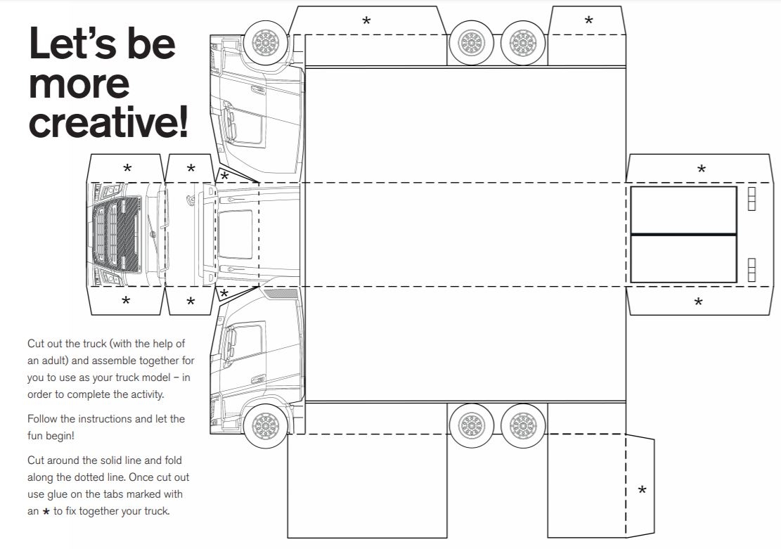 Twitter Volvo Trucks Uk Get The Kids Creative Juices Flowing This Easter Weekend And Get Them Making Their Own Cutout Truck Kidsathome And Here S One J1stme Made Earlier 
