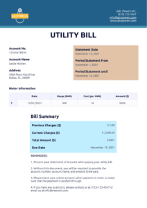 Utility Bill Template PDF Templates Jotform