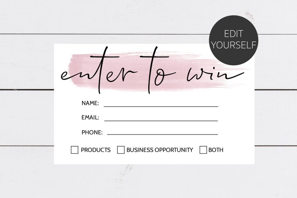 Printable Enter To Win Template Word - Printables Template Free