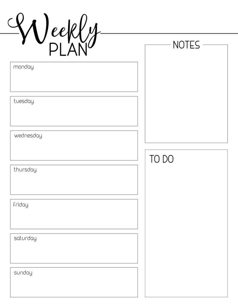 Free Printable Weekly Calendar Templates - Printables Template Free