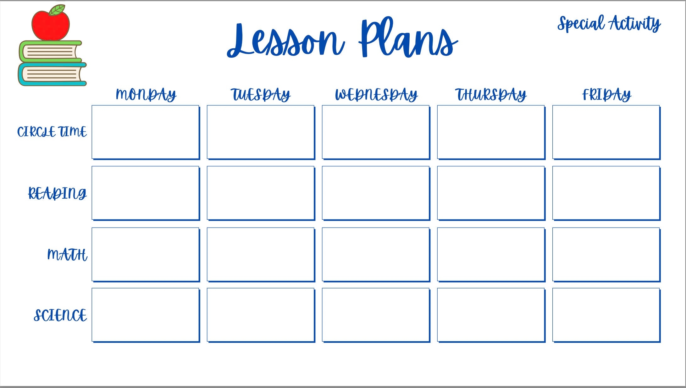  Printable Weekly Lesson Plan Template Preschool Printables Template Free