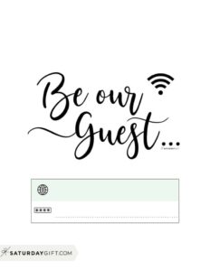 WiFi Password Sign 11 Cute Free Printable Templates