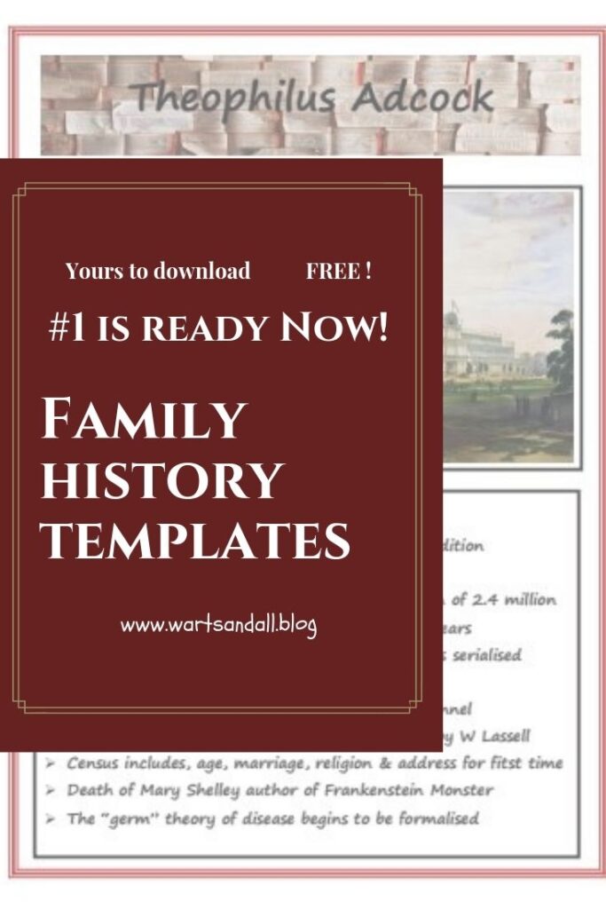 free printable family history book template