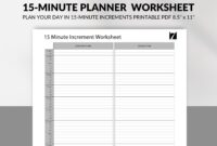 15 Minute Planner Printable Template 15 Minute Daily Planner 15 Minute Appointment Planner Worksheet Printable Time Management Tools Etsy