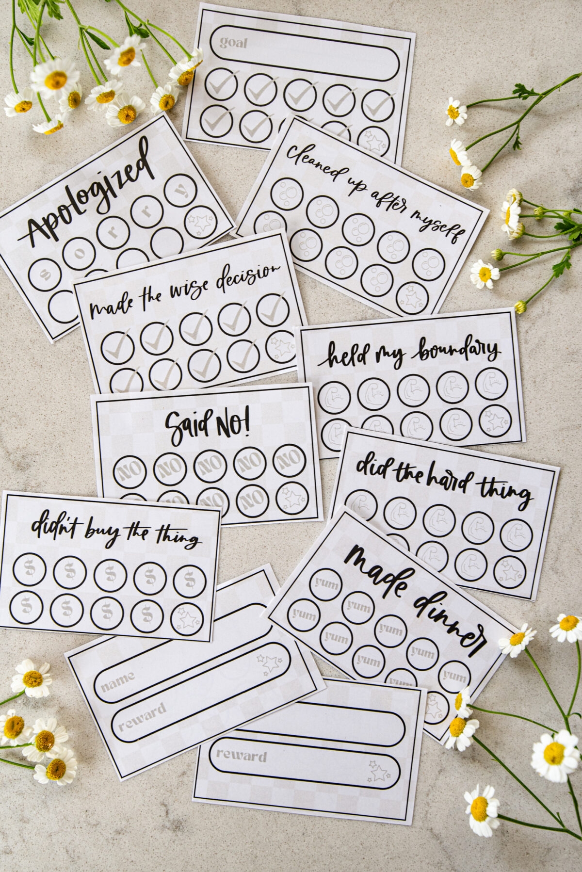 16 Free Printable Punch Cards For Adults Kids Hand Lettered Printables