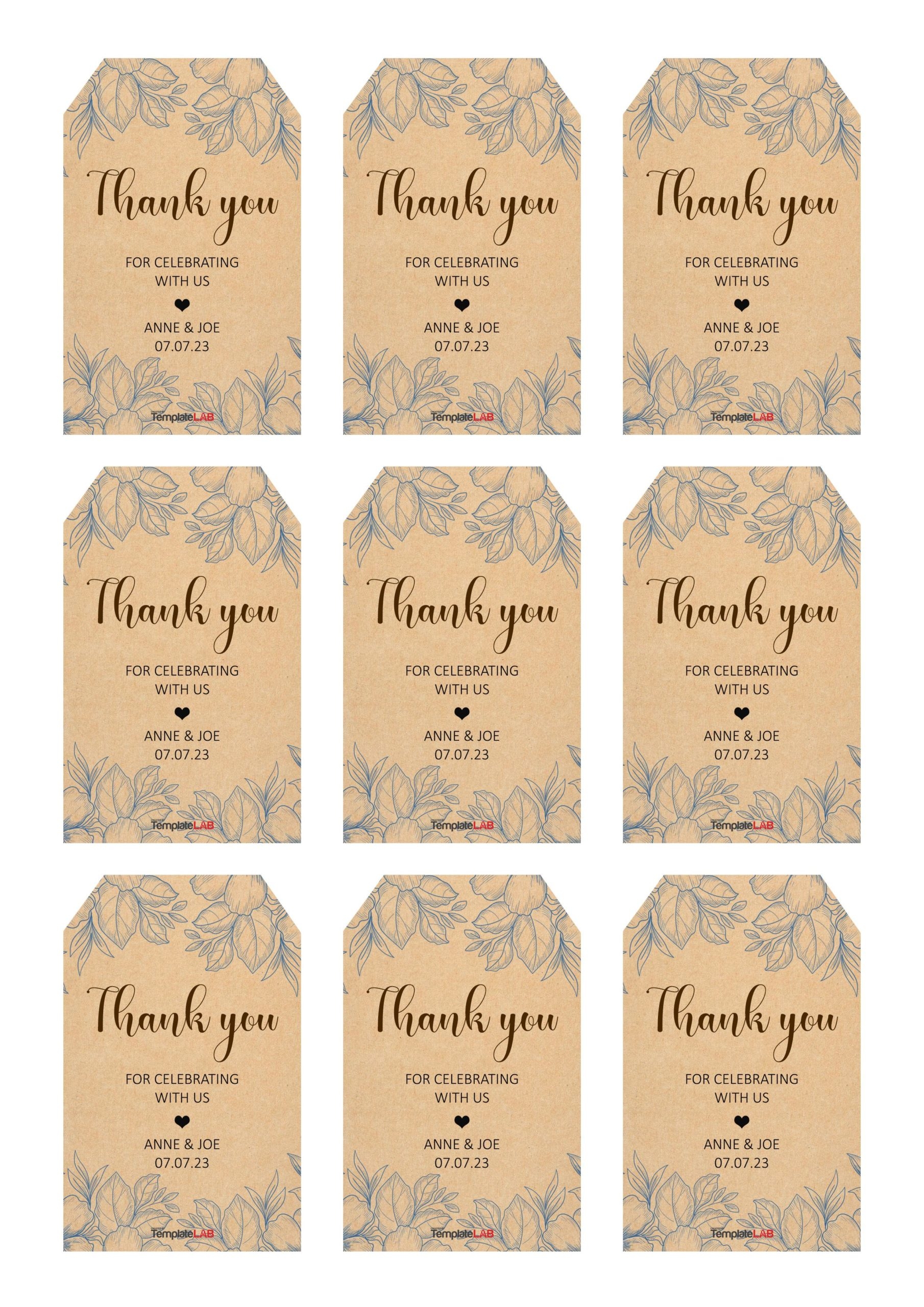 Downloadable Editable Free Printable Gift Tags Templates