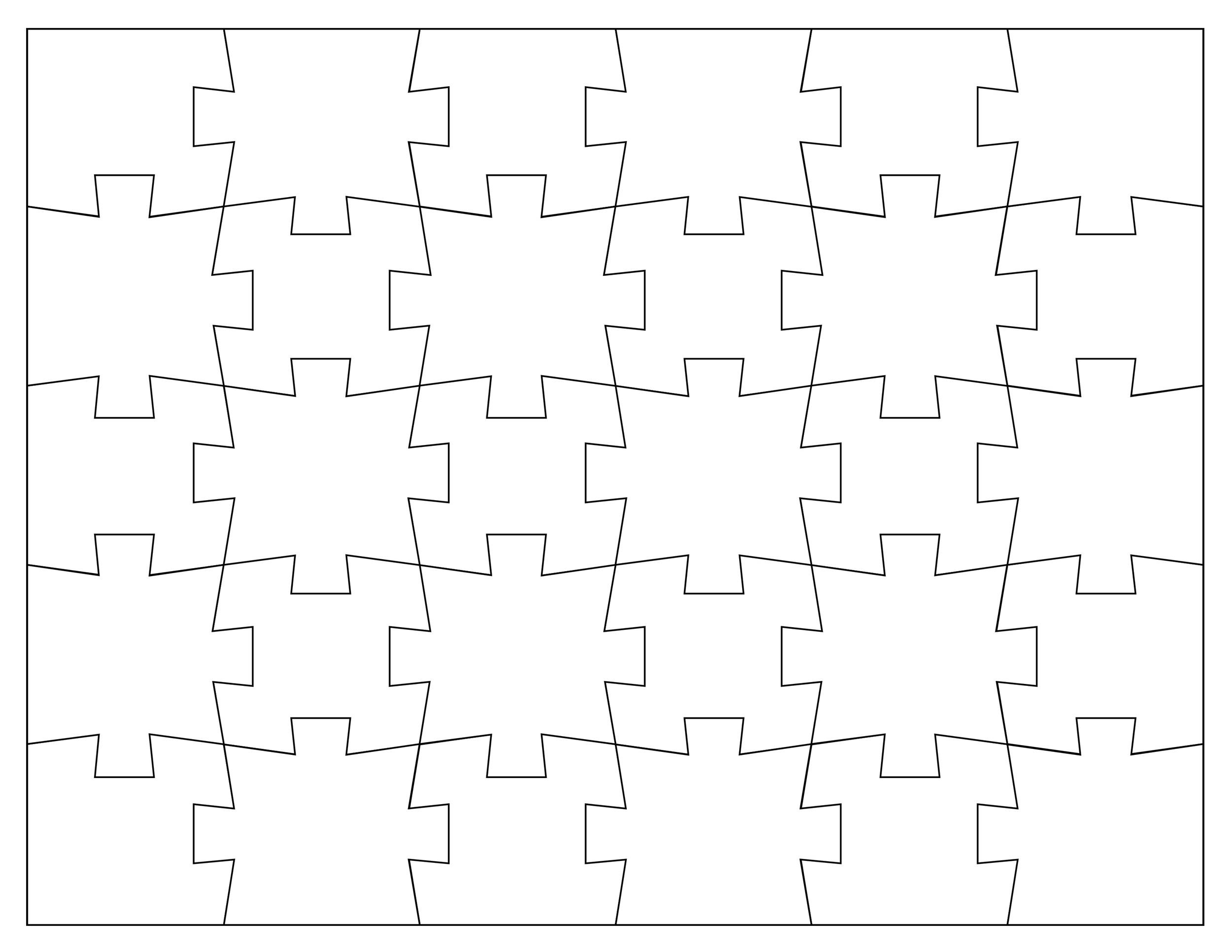 Full Page Printable Puzzle Piece Template