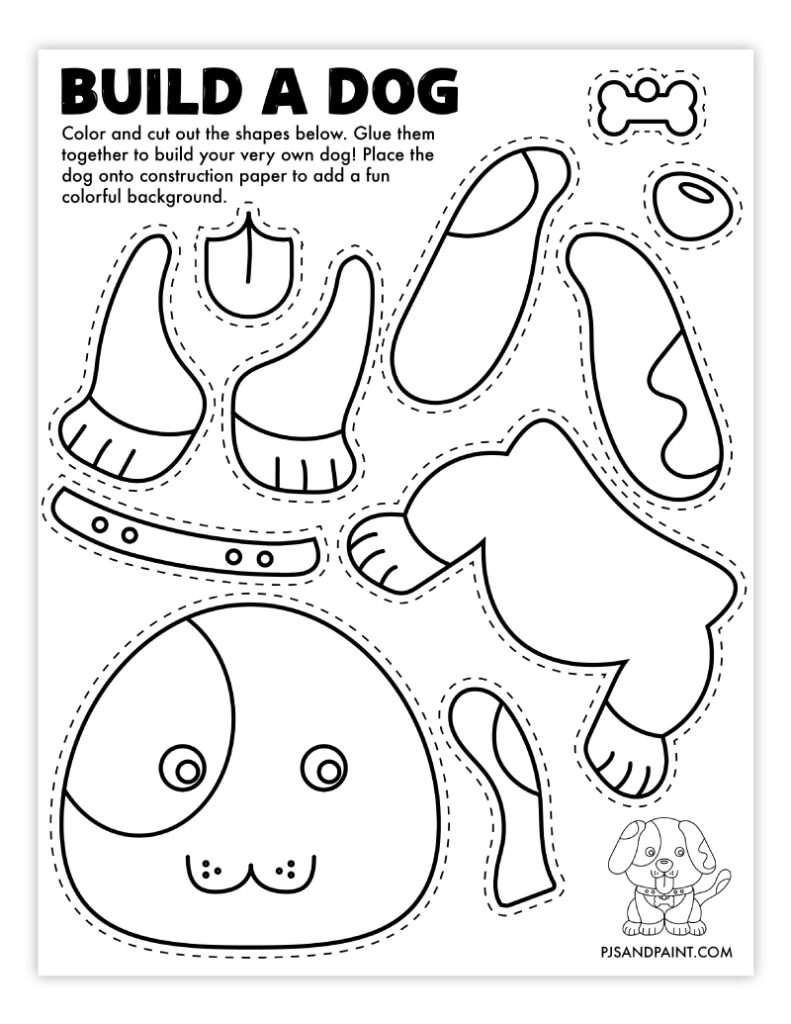 25 Free Printable Build Your Own Animal Crafts Pjs And Paint