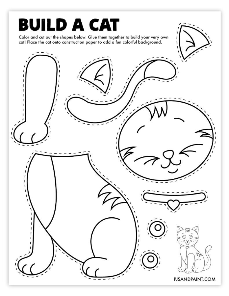 25 Free Printable Build Your Own Animal Crafts Pjs And Paint