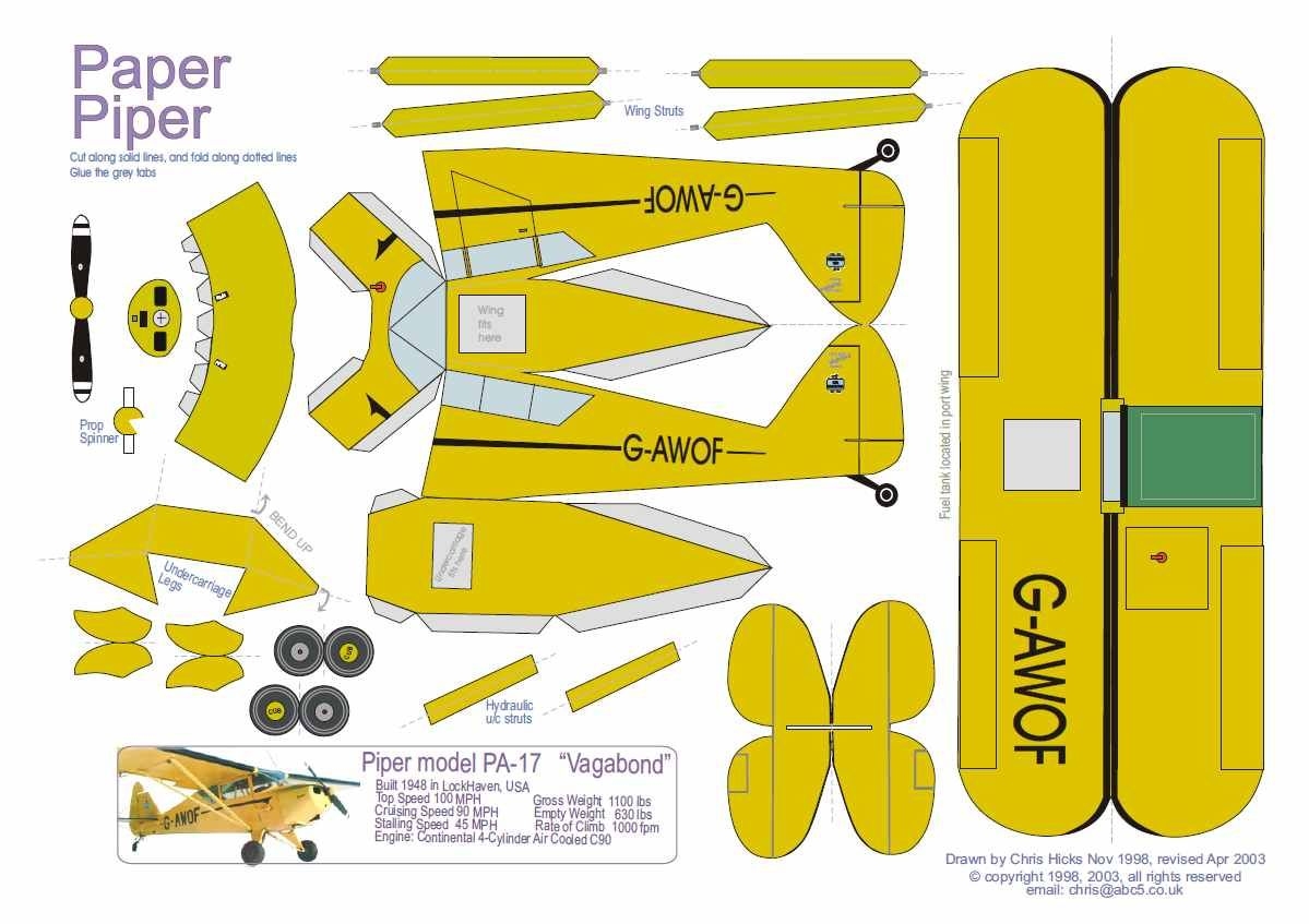 3d Paper Airplane Templates