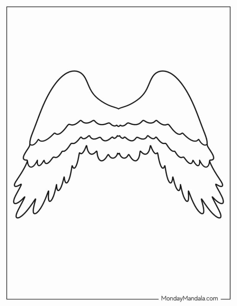 Printable Cut Out Angel Wings Template