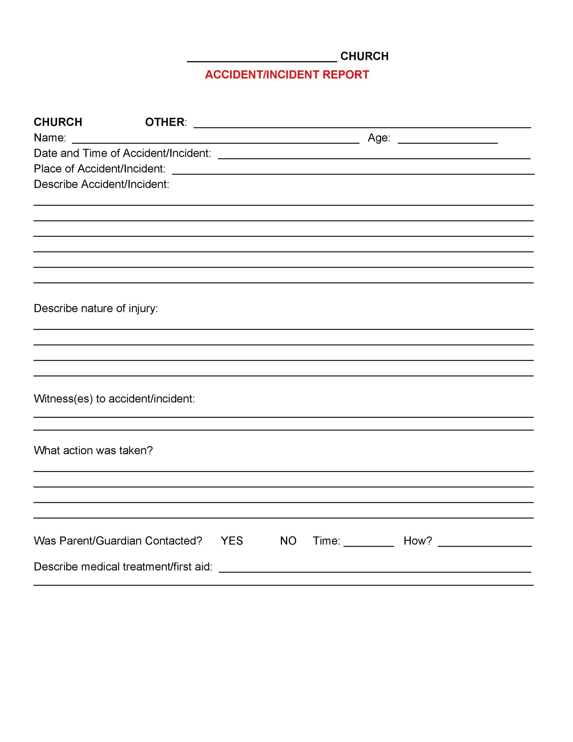 60 Incident Report Template Employee Police Generic TemplateLab