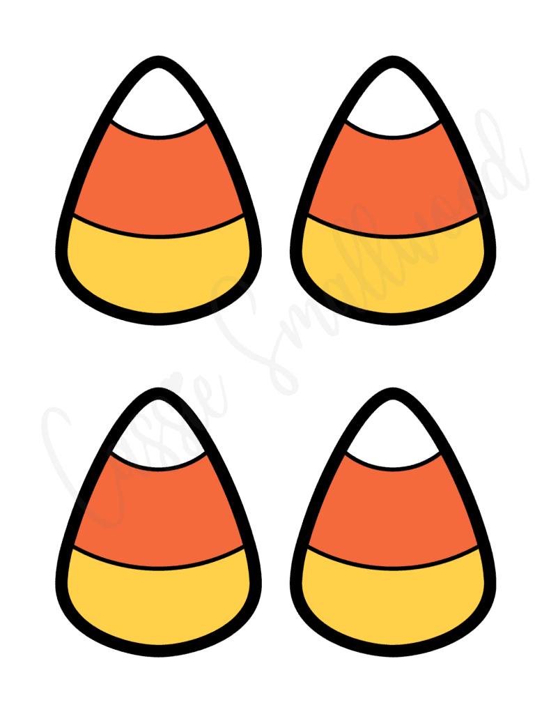 9 Cute Candy Corn Templates Black And White Color Cassie Smallwood