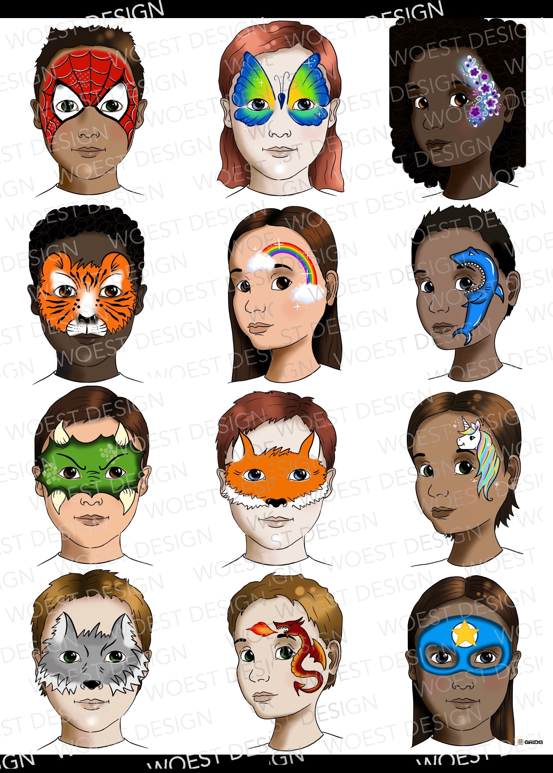 Face Painting Templates Free Printable