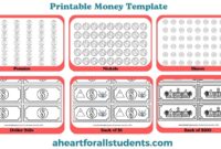 Best FREE Printable Money Template Classroom Or Homeschool A Heart For All Students