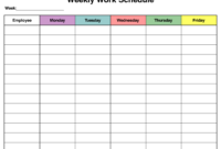 Blank Employee Schedules 20 Free PDF Printables Printablee