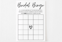 Bridal Shower Bingo Free Printable Modern MOH